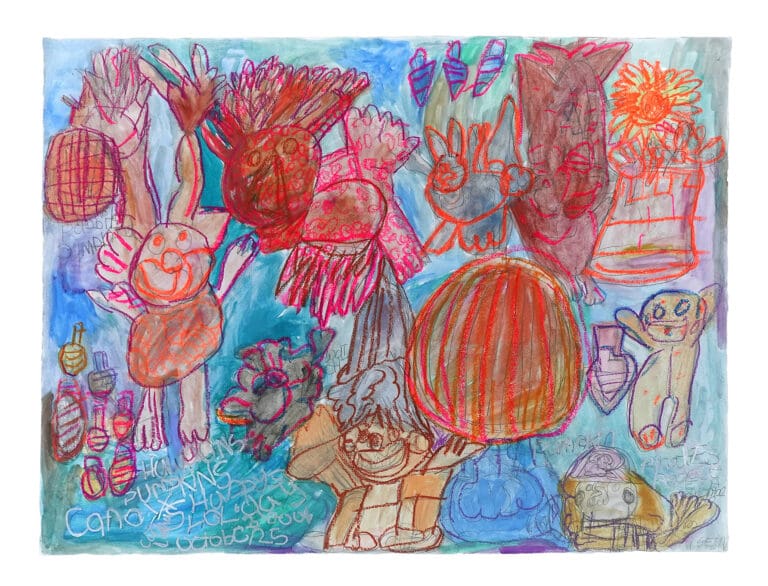 Cats & Pumpkins, 2024, by artist, Gisela Montalvo