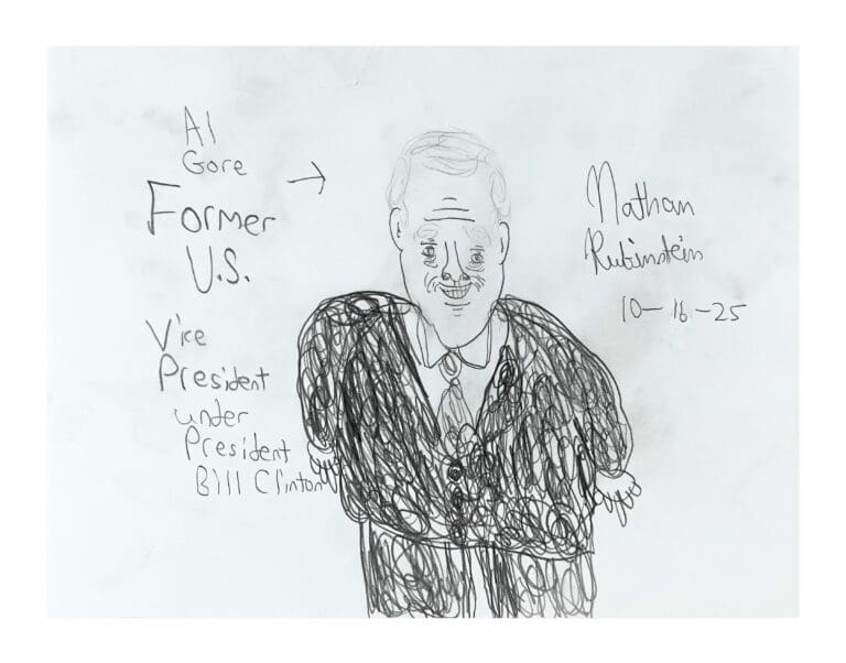 Al Gore created by artist, Nathan Rubenstein, 2025