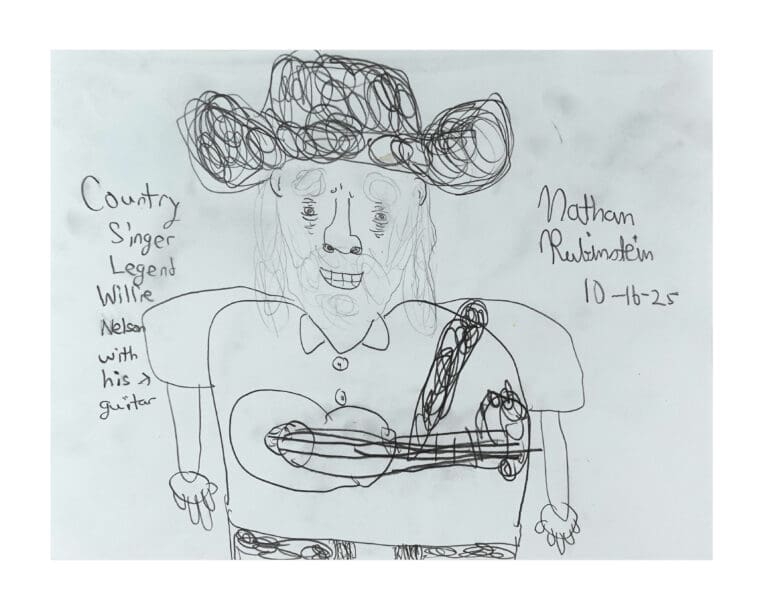 Country Singer Legend Willie Nelson, by artist Nathan Rubenstein, 2025