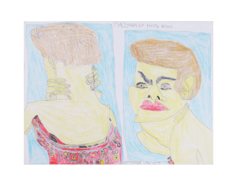 Rendition of Photograph of Madonna (1987), created by artist Keenen Foster in 2022