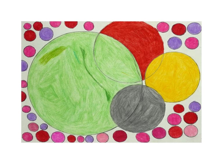 A Design Picture Of Big and Small Circles, 2025, by artist, Branson Kelly