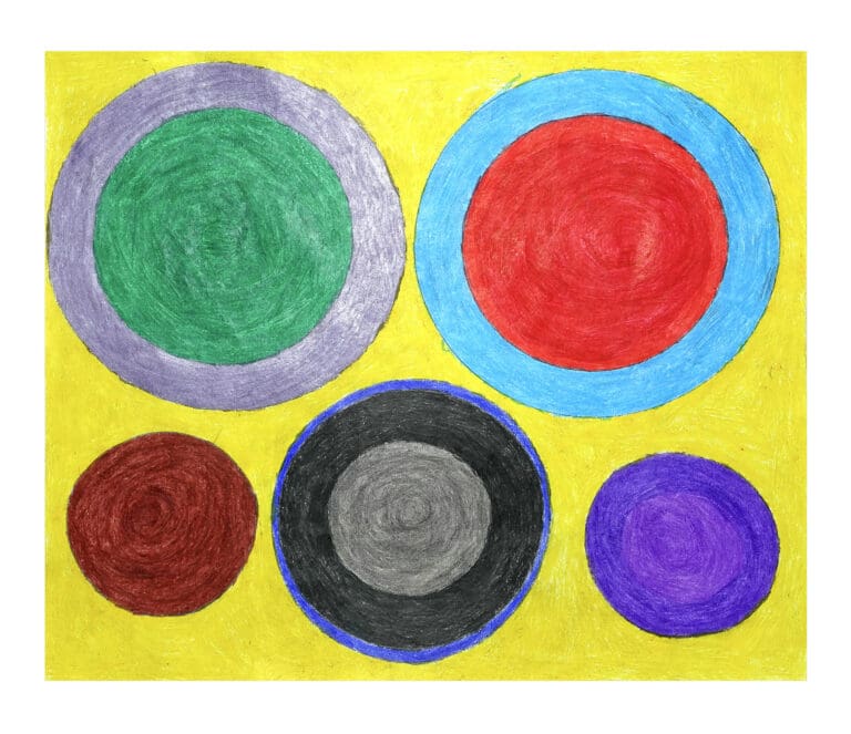 A Design Picture Of Colored Big and Small Circles, 2025, by artist, Branson Kelly