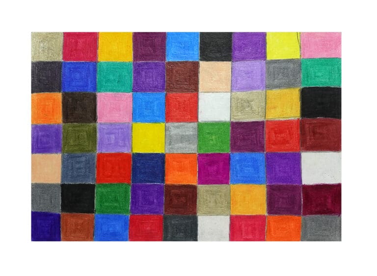 A Design Picture Of Colored Checked Boxes, 2025, by artist, Branson Kelly