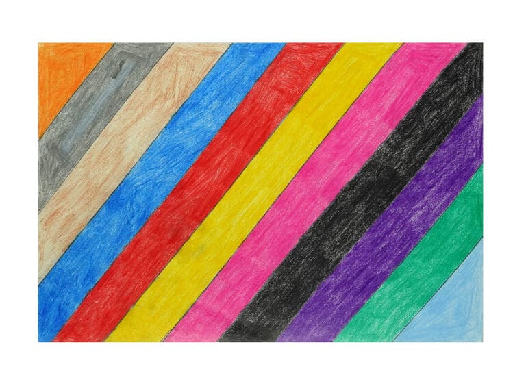A Design Picture Of Stripes and Colors, 2025, by artist, Branson Kelly