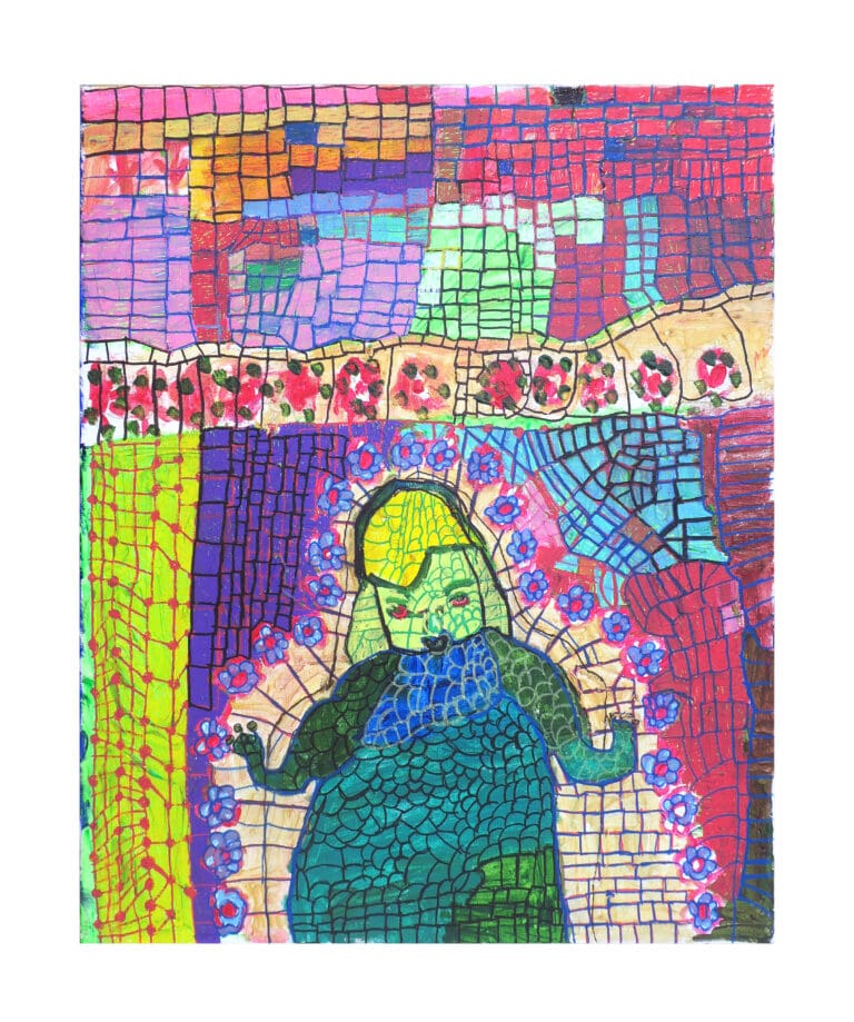 The Lady With Followers, 2024, by artist Eddie Carella