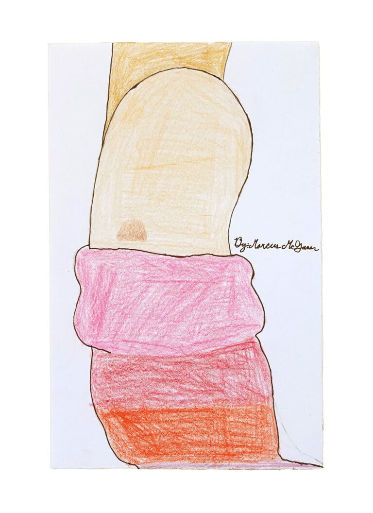 Female Foot With Sock, 2025, by artist, Marcus McGann