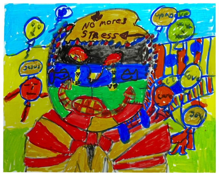 No More Stress (side2), 2025, by Vernette Walker