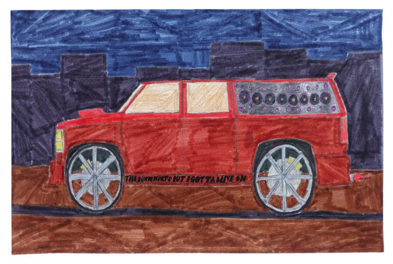 The Burn Hurts But I Gotta Drive On (Monster Truck Series), 2025 by Quashie Tagoe